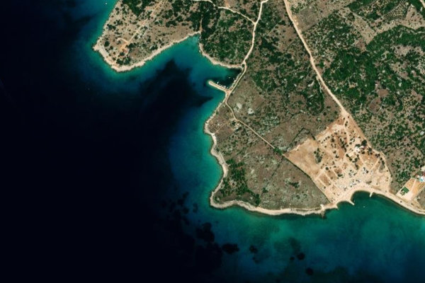 Δορυφορική εικόνα της περιοχής γύρω από Škunca Stani
