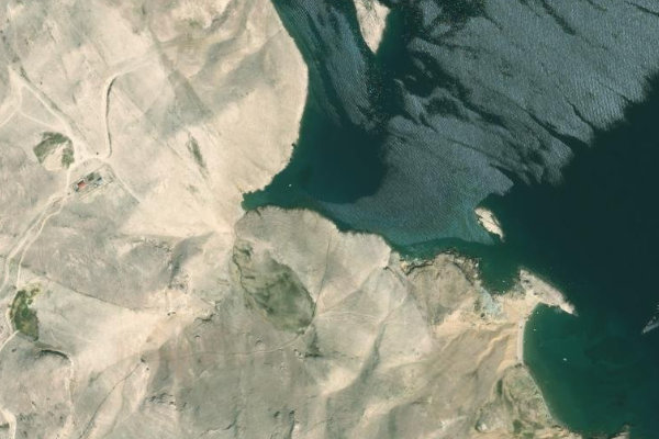 Δορυφορική εικόνα της περιοχής γύρω από Mali Zaton