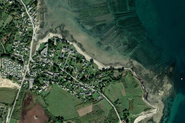 Δορυφορική εικόνα της περιοχής γύρω από plage Valy