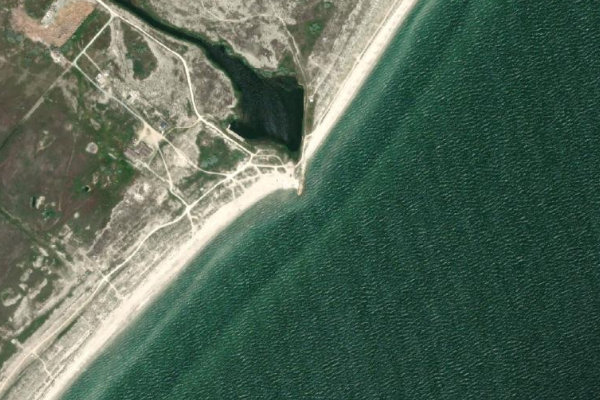 Δορυφορική εικόνα της περιοχής γύρω από Plaja Vadu