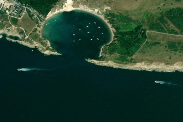 Δορυφορική εικόνα της περιοχής γύρω από East Point