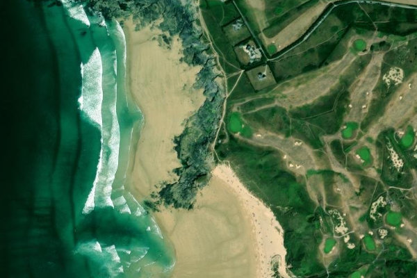 Δορυφορική εικόνα της περιοχής γύρω από Booby's Bay