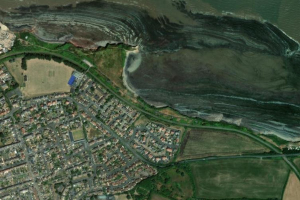 Δορυφορική εικόνα της περιοχής γύρω από Helwell Bay