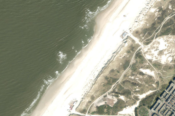 Δορυφορική εικόνα της περιοχής γύρω από Zuiderstrand