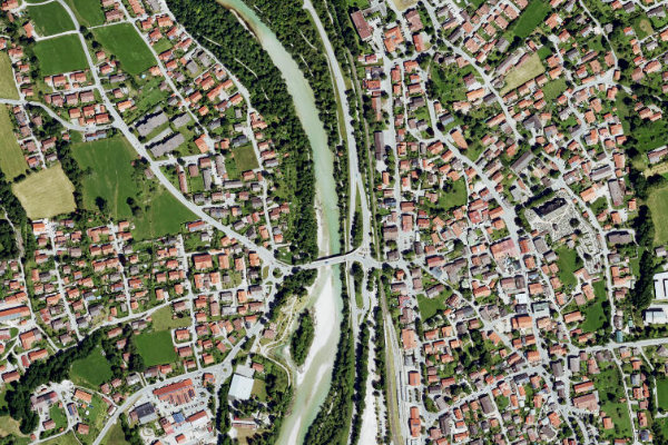 Δορυφορική εικόνα της περιοχής γύρω από Isar (Lenggries)