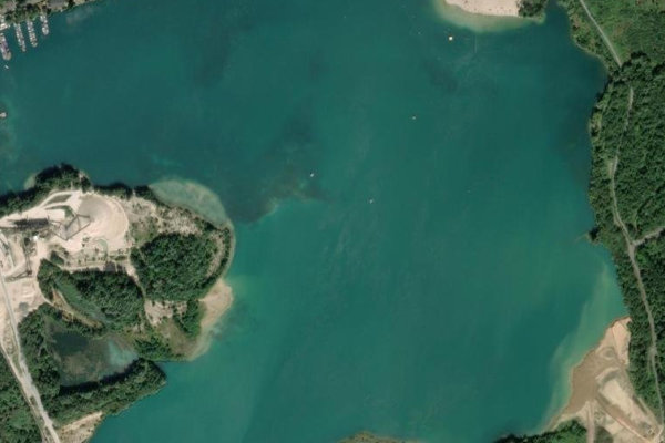 Δορυφορική εικόνα της περιοχής γύρω από Waldsee (Langen)