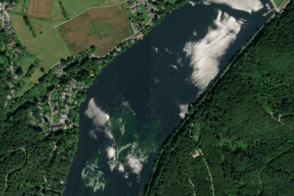 Δορυφορική εικόνα της περιοχής γύρω από Stausee Obermaubach