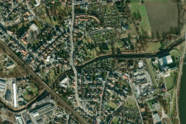 Δορυφορική εικόνα της περιοχής γύρω από Müglitz (Heidenau)