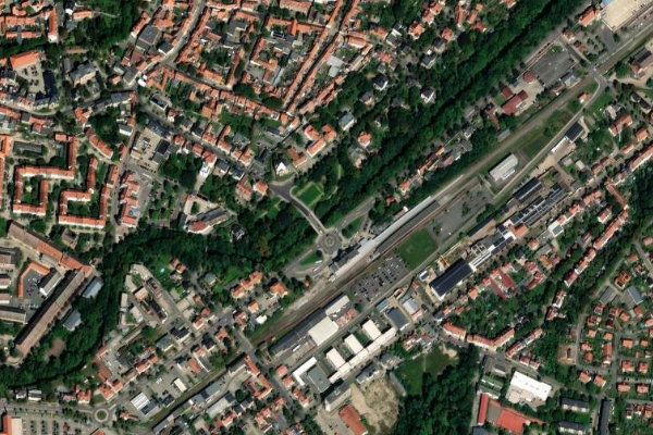 Δορυφορική εικόνα της περιοχής γύρω από Bode (Quedlinburg)
