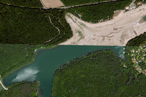 Δορυφορική εικόνα της περιοχής γύρω από Ellertshäuser See