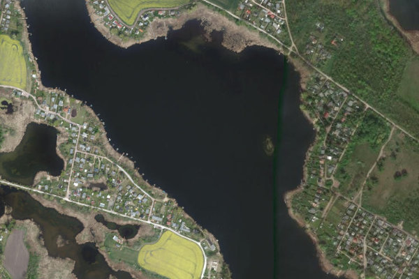 Δορυφορική εικόνα της περιοχής γύρω από Löbitzsee