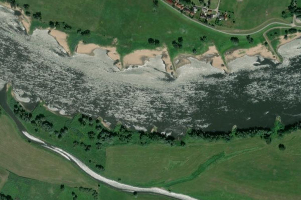Δορυφορική εικόνα της περιοχής γύρω από Elbe (Wootz / Gorleben)