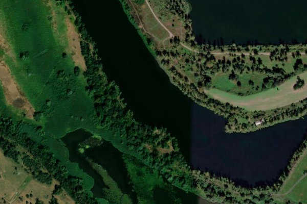 Δορυφορική εικόνα της περιοχής γύρω από Gerwischer Baggersee 2