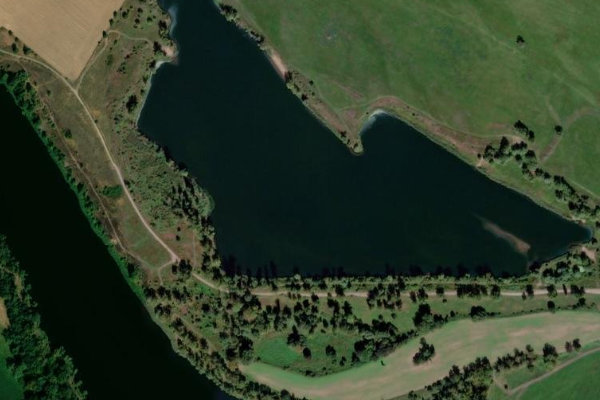 Δορυφορική εικόνα της περιοχής γύρω από Gerwischer Baggersee 1