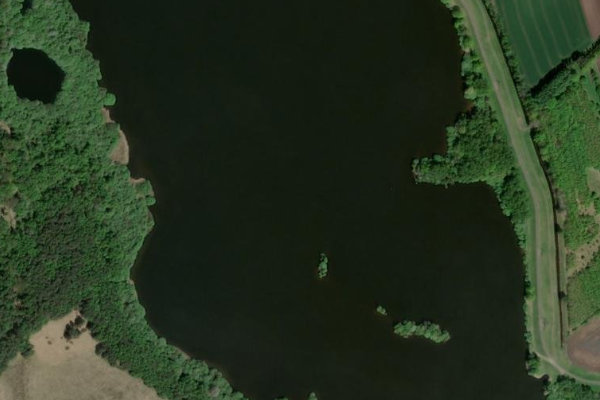 Δορυφορική εικόνα της περιοχής γύρω από Thülsfelder Stausee