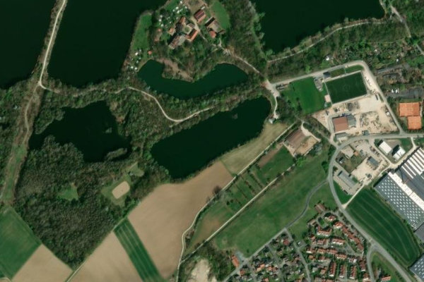 Δορυφορική εικόνα της περιοχής γύρω από Angerlosesee (Bad Staffelstein)