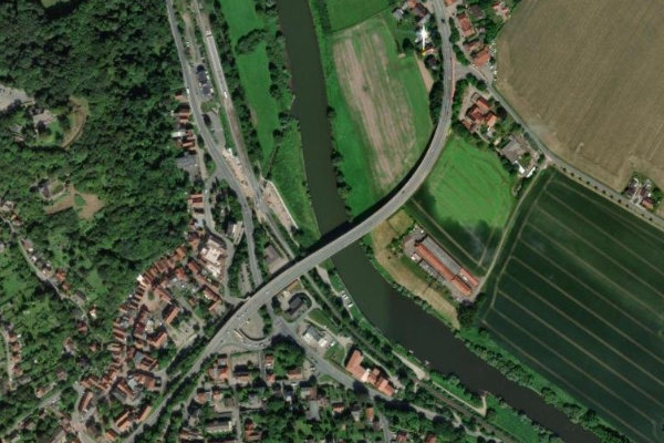 Δορυφορική εικόνα της περιοχής γύρω από Weser (Vlotho)