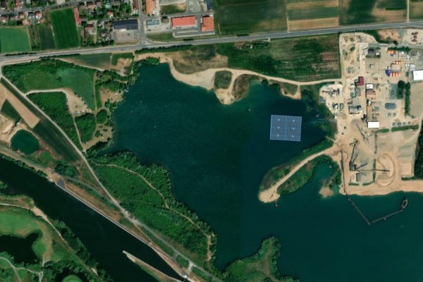 Δορυφορική εικόνα της περιοχής γύρω από Kleidersee (Dettelbach)