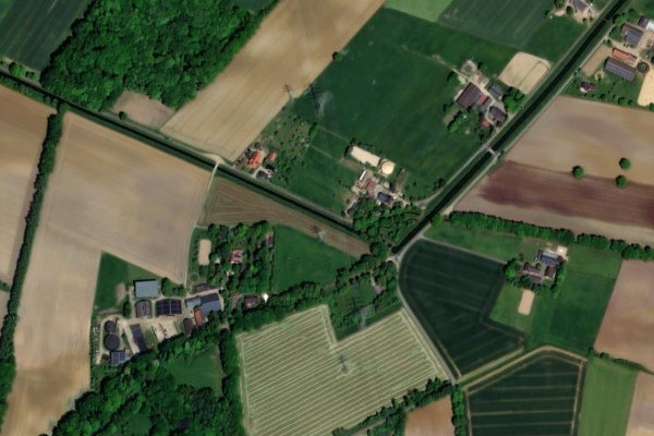 Δορυφορική εικόνα της περιοχής γύρω από Issel (Wesel)
