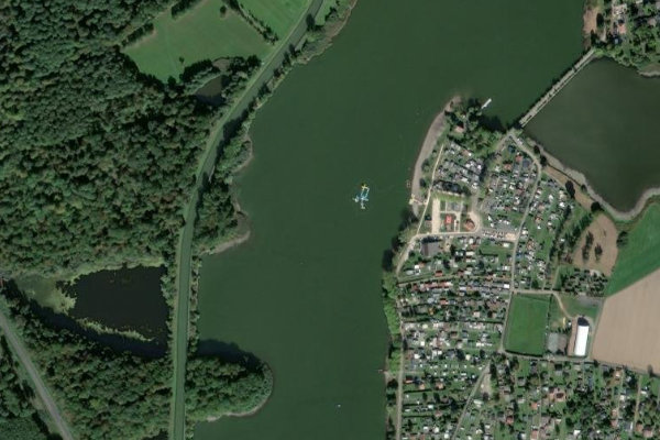 Δορυφορική εικόνα της περιοχής γύρω από Lac Vert (Mittersheim)