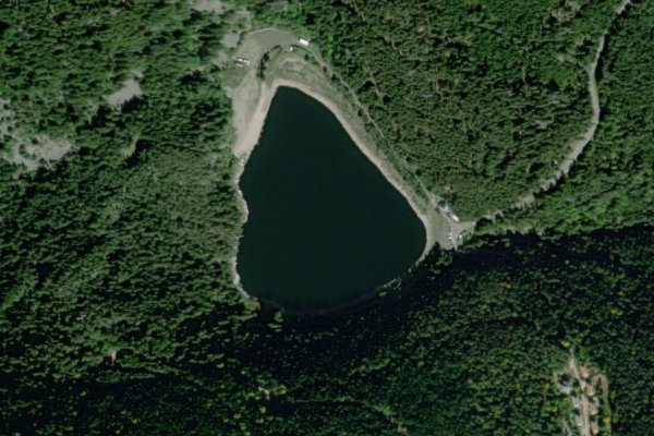 Δορυφορική εικόνα της περιοχής γύρω από Lac Noir (Orbey)