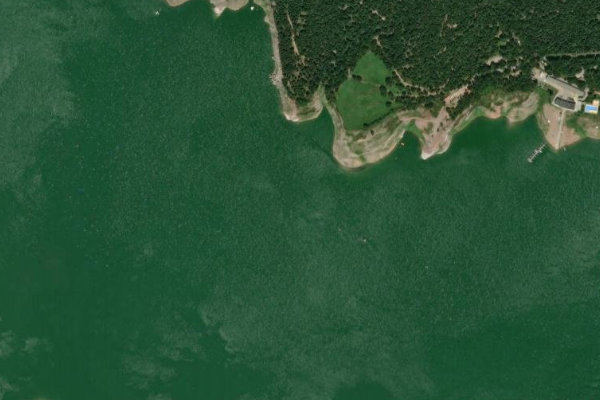 Δορυφορική εικόνα της περιοχής γύρω από Embalse de Sau