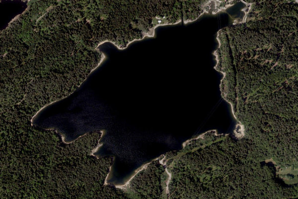 Δορυφορική εικόνα της περιοχής γύρω από Forstsee (Techelsberg)