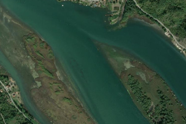 Δορυφορική εικόνα της περιοχής γύρω από Zvorničko reservoir (Brasina)