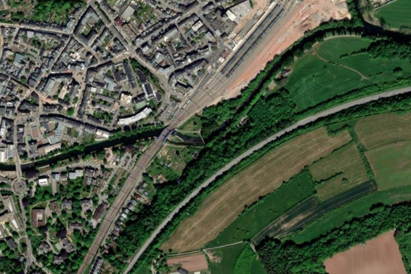 Δορυφορική εικόνα της περιοχής γύρω από Wark (Ettelbruck)
