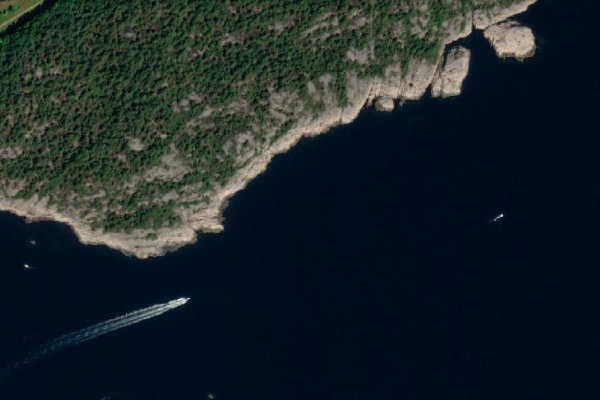 Δορυφορική εικόνα της περιοχής γύρω από Østre Randvik