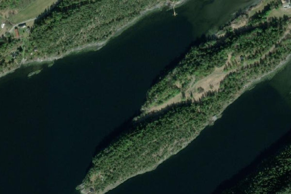 Δορυφορική εικόνα της περιοχής γύρω από Åvikfjorden