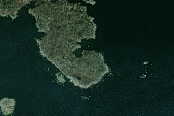 Δορυφορική εικόνα της περιοχής γύρω από Kajakspång