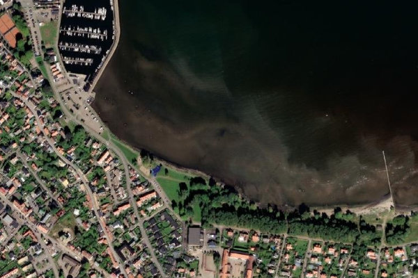 Δορυφορική εικόνα της περιοχής γύρω από Båstad hamn