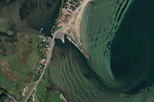 Δορυφορική εικόνα της περιοχής γύρω από Hejlsminde Havn