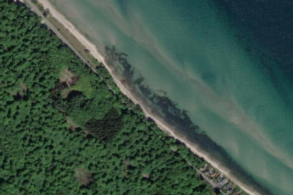 Δορυφορική εικόνα της περιοχής γύρω από Julebæk Strand