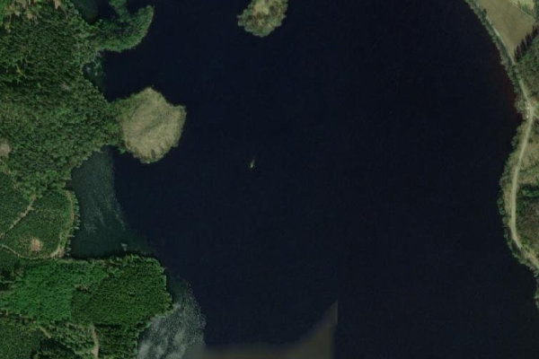 Δορυφορική εικόνα της περιοχής γύρω από Sjönevadssjön