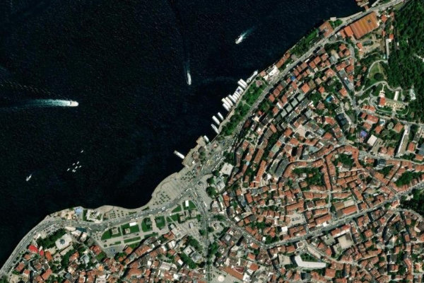 Δορυφορική εικόνα της περιοχής γύρω από Üsküdar