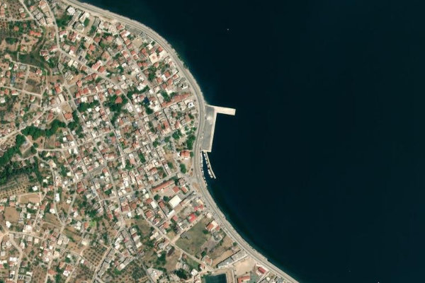 Δορυφορική εικόνα της περιοχής γύρω από Agios Contstantinos Port