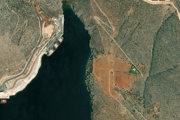 Δορυφορική εικόνα της περιοχής γύρω από Órmos Noúsa