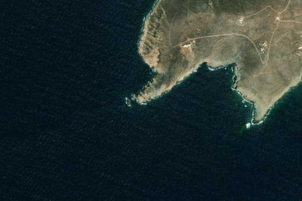 Δορυφορική εικόνα της περιοχής γύρω από Ákra Ágios Dimítrios