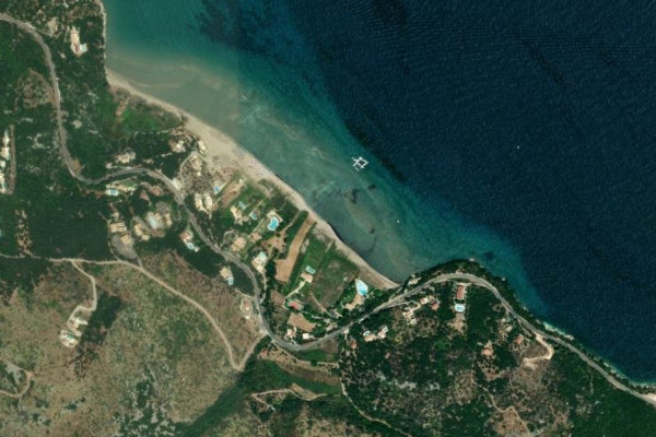 Δορυφορική εικόνα της περιοχής γύρω από Apraós