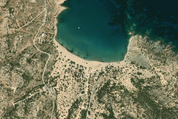 Δορυφορική εικόνα της περιοχής γύρω από Sarakíniko