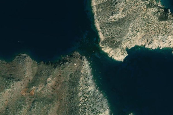 Δορυφορική εικόνα της περιοχής γύρω από Díavlos Sarías