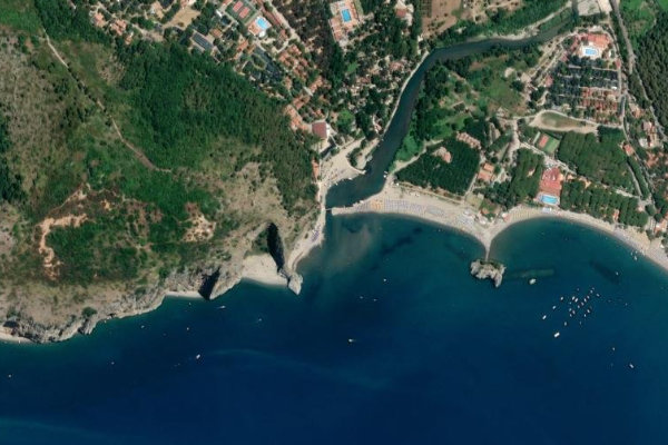 Satellite image of the area around Mingardo