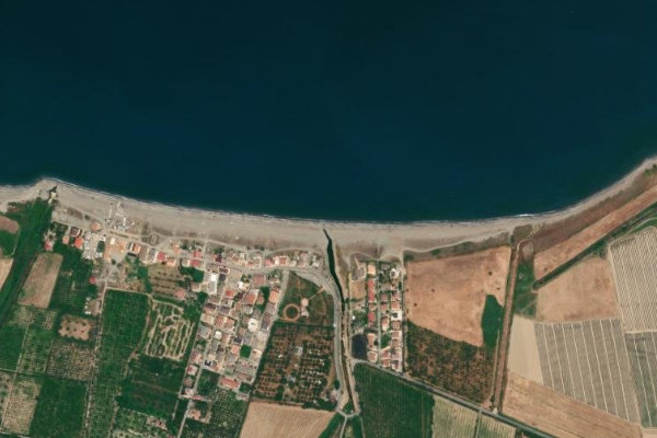Satellite image of the area around Capo Trionto