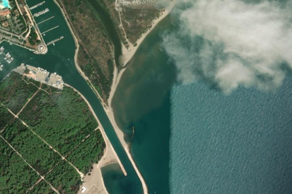Satellite image of the area around Basento