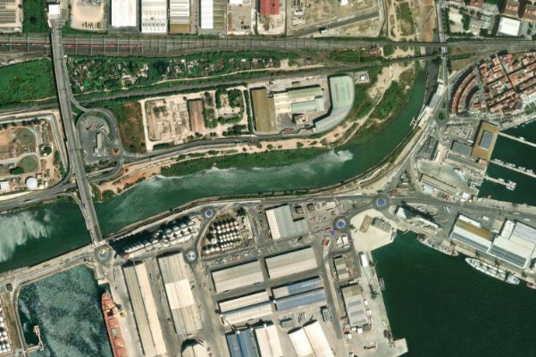 Satellite image of the area around el Francolí