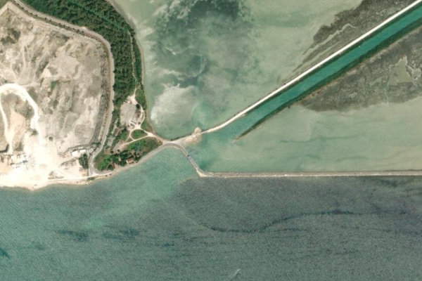 Satellite image of the area around Mirna