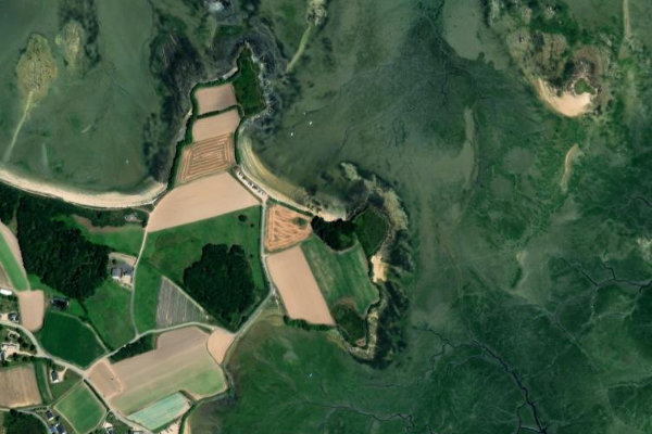 Satellite image of the area around Pointe Saint Jean