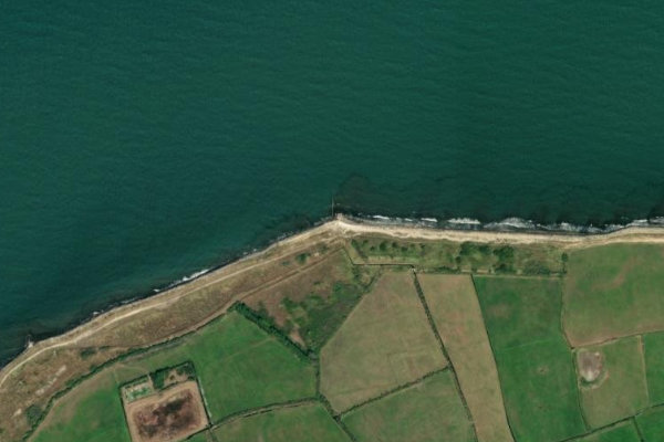 Satellite image of the area around Pointe de Maisy